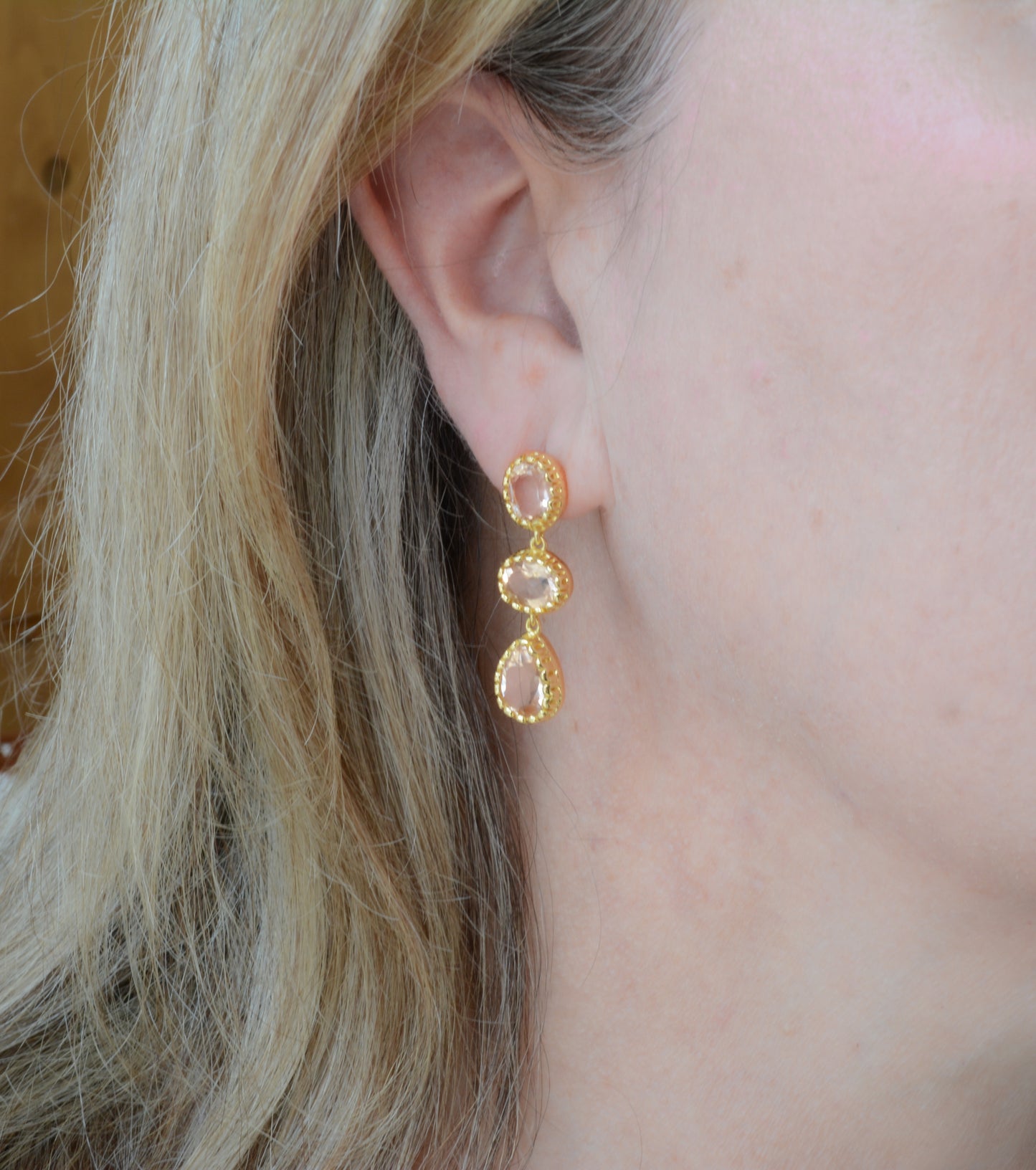 Morganite Drop Earrings
