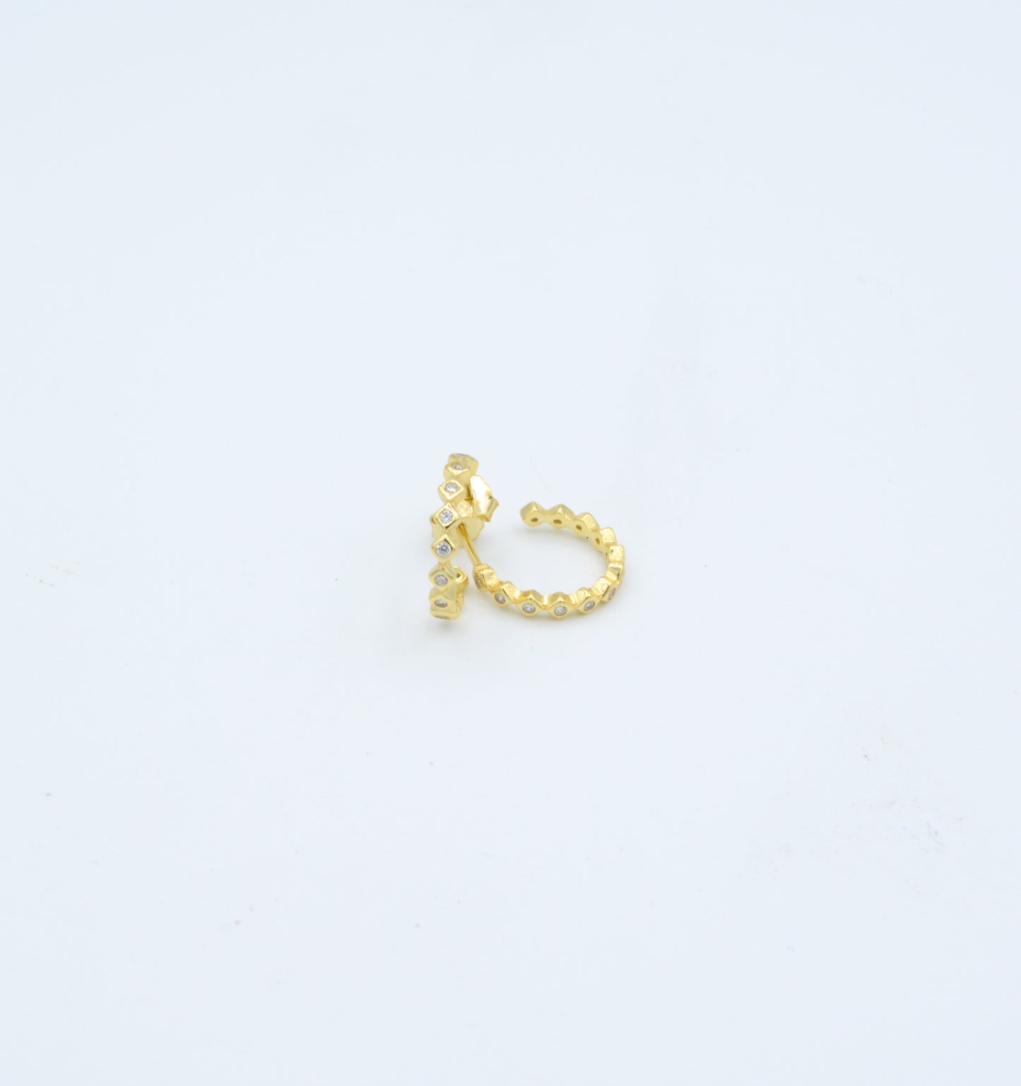 Shimmering Hoop-Style Huggies