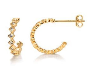 Shimmering Hoop-Style Huggies