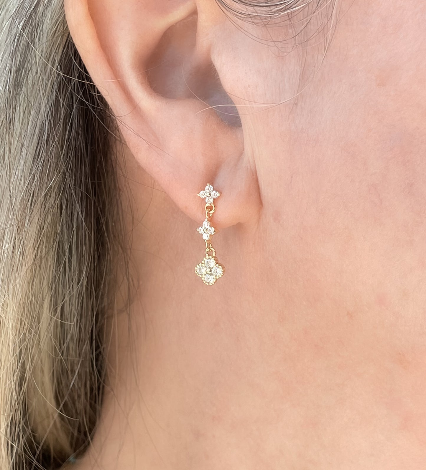 Small Triple Drop Earrings