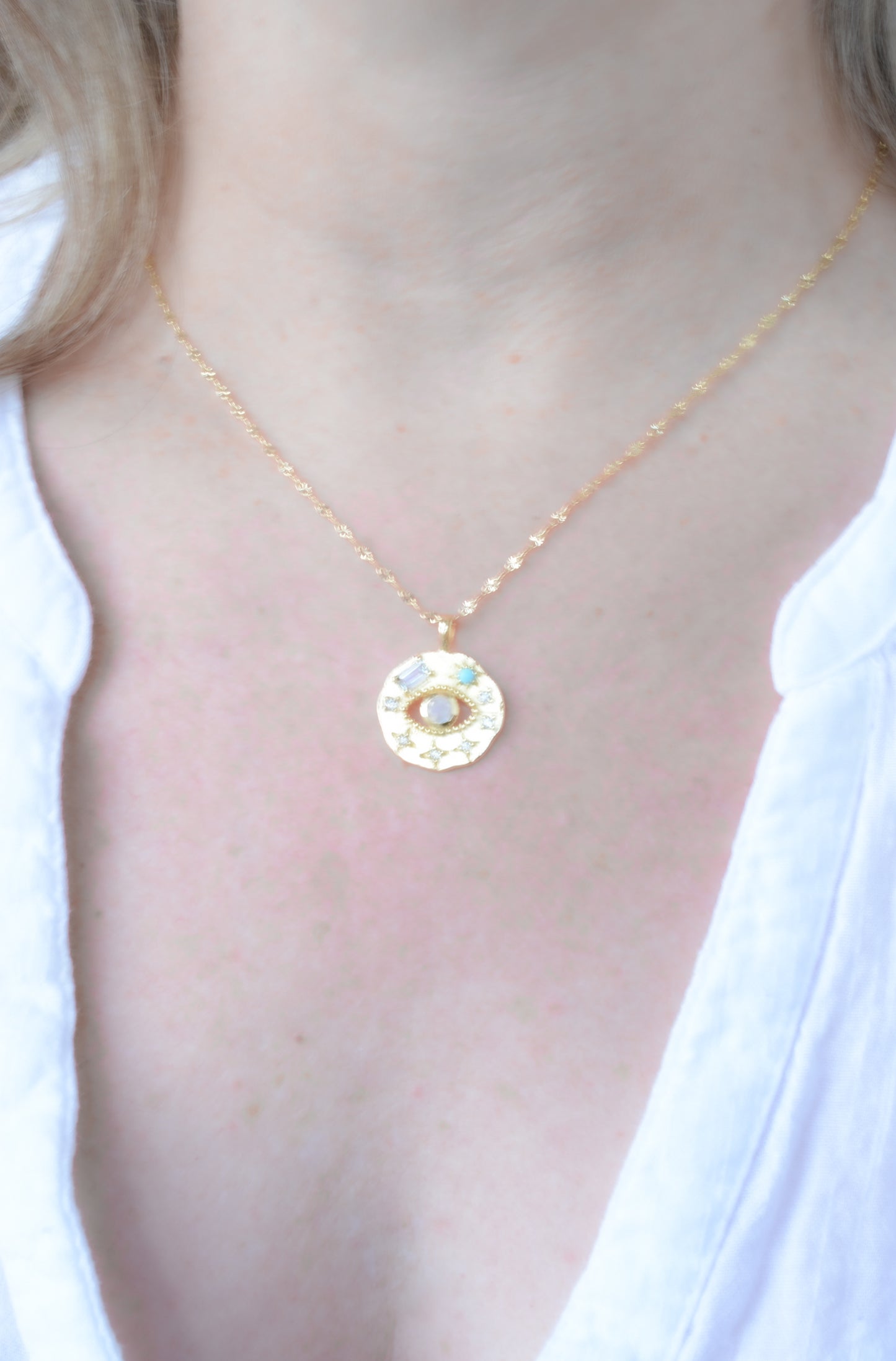 Good Luck Eye and Star Necklace
