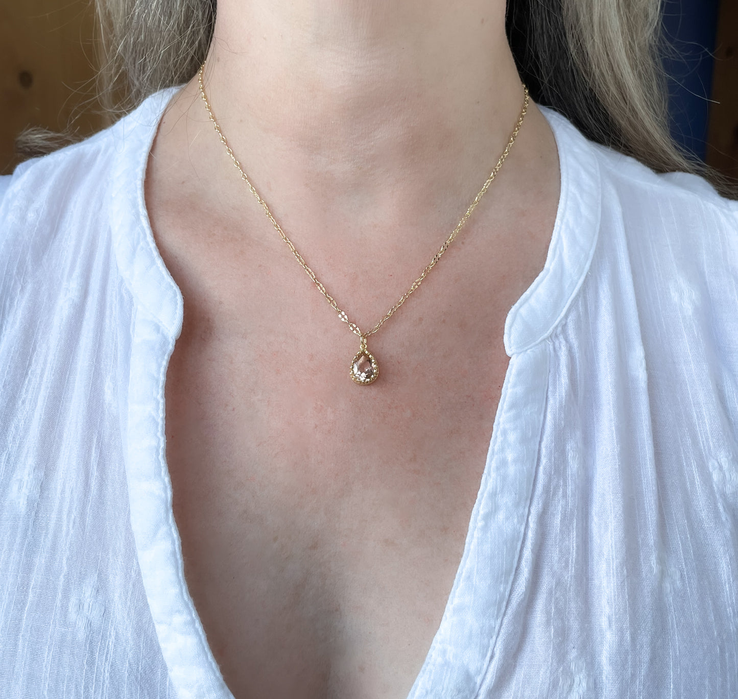 Morganite Pendant Necklace