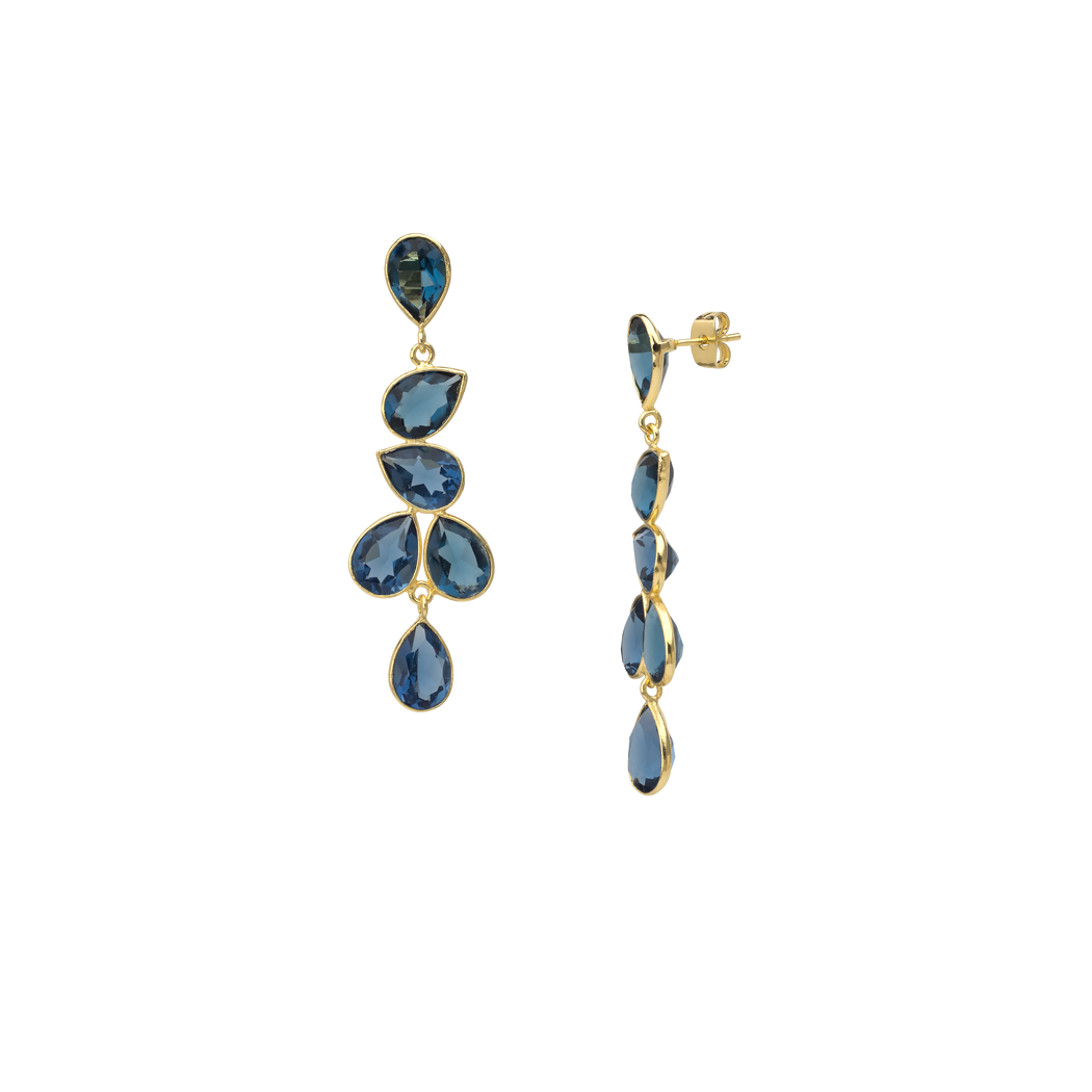 Iolite multi drop earrings