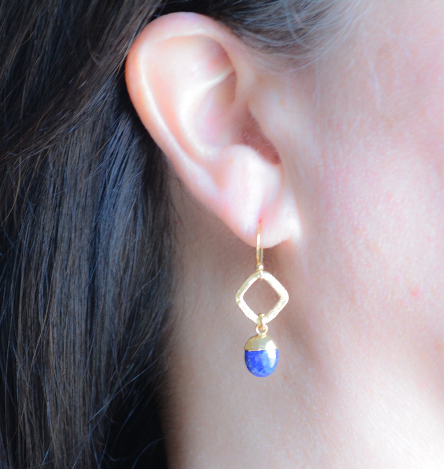 Faceted Lapis Earrings
