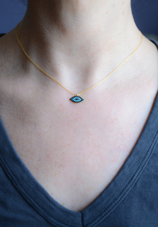 Evil eye charm necklace