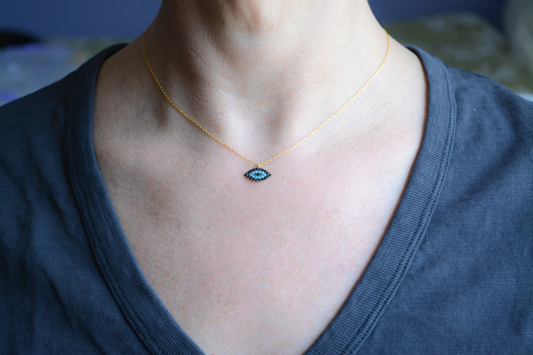 Evil eye charm necklace