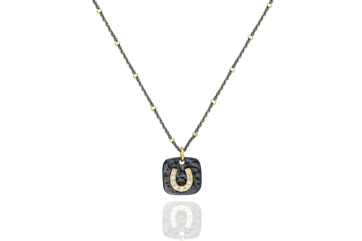 Horseshoe good-luck charm necklace