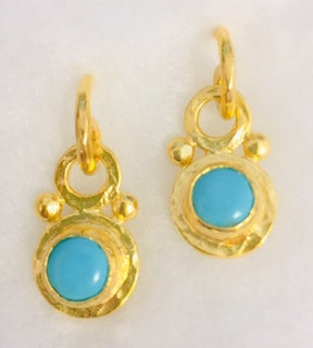 Turquoise "door knocker" earrings