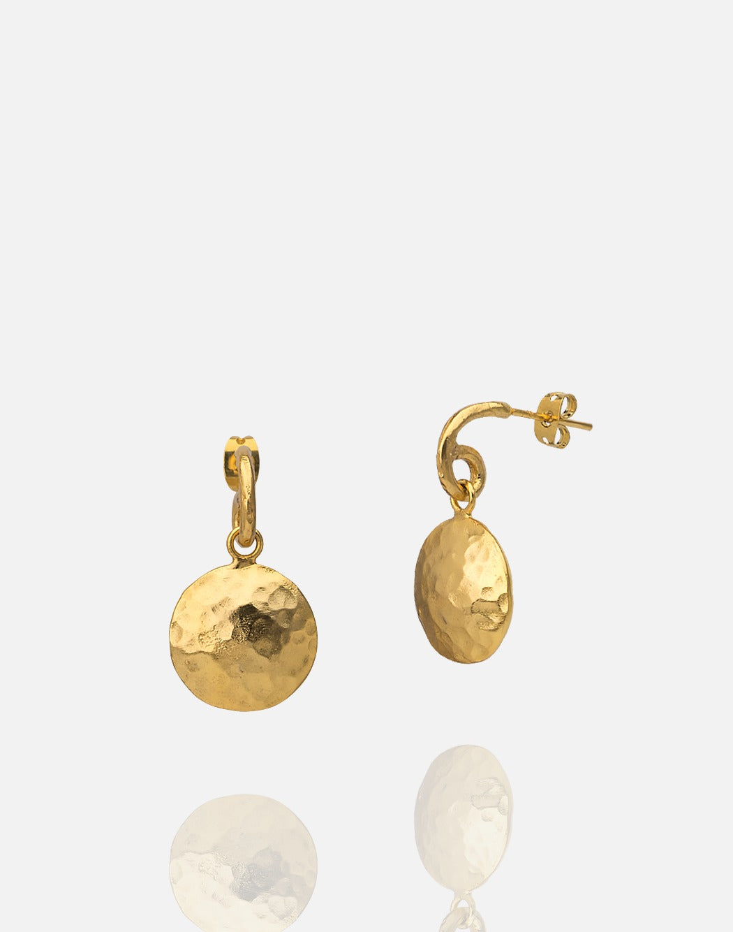 Hammered textured dangling earrings