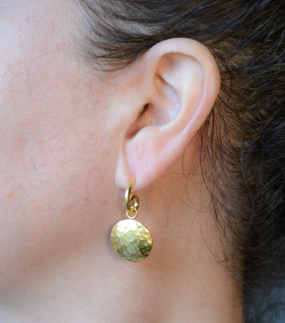 Hammered textured dangling earrings