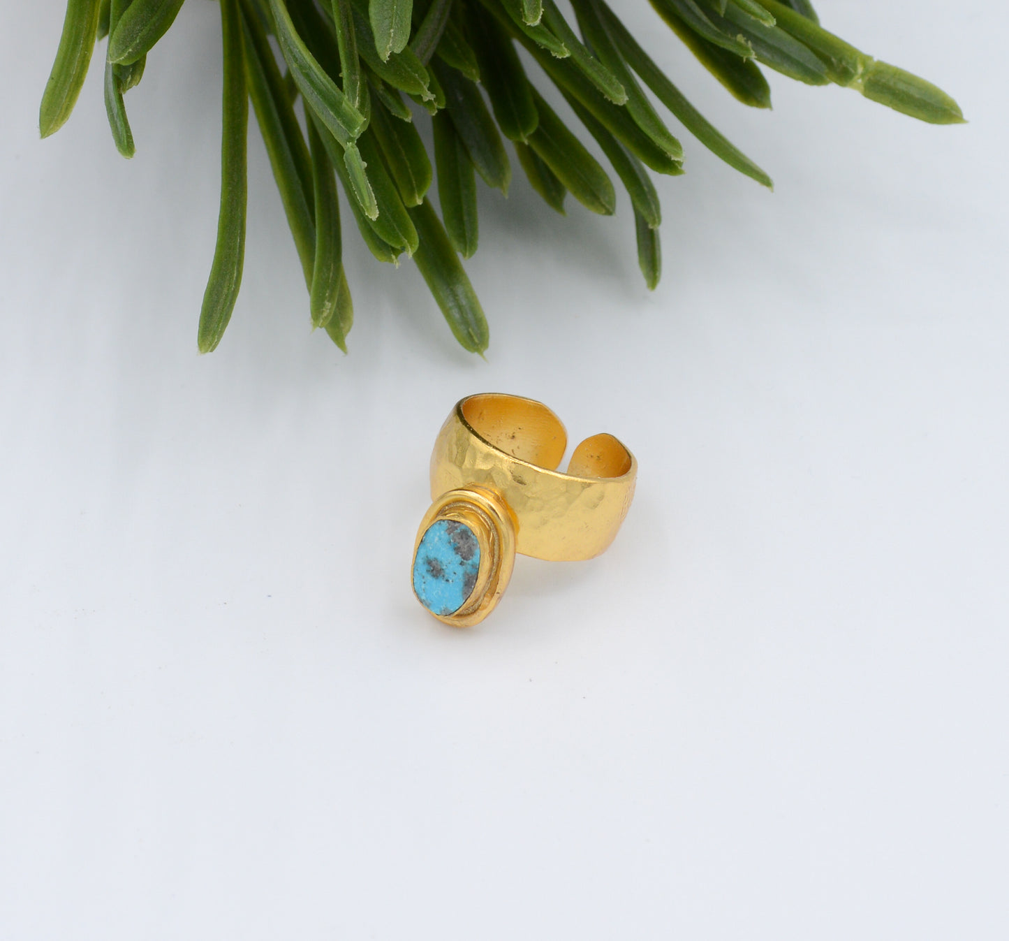 Stackable Persian Turquoise adjustable ring